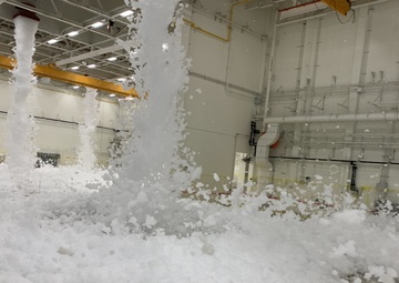Largest aircraft hangar overseas passes High Expansion Foam Dump testing