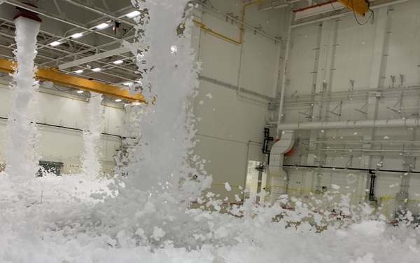 Largest aircraft hangar overseas passes High Expansion Foam Dump testing
