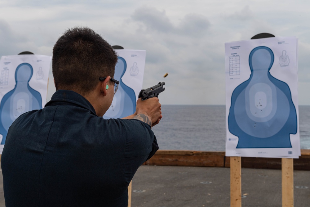 USS New Orleans Qualifying Gun Shoot Underway