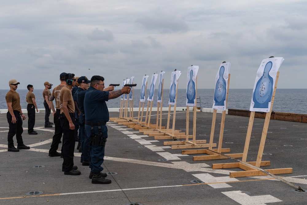 USS New Orleans Qualifying Gun Shoot Underway