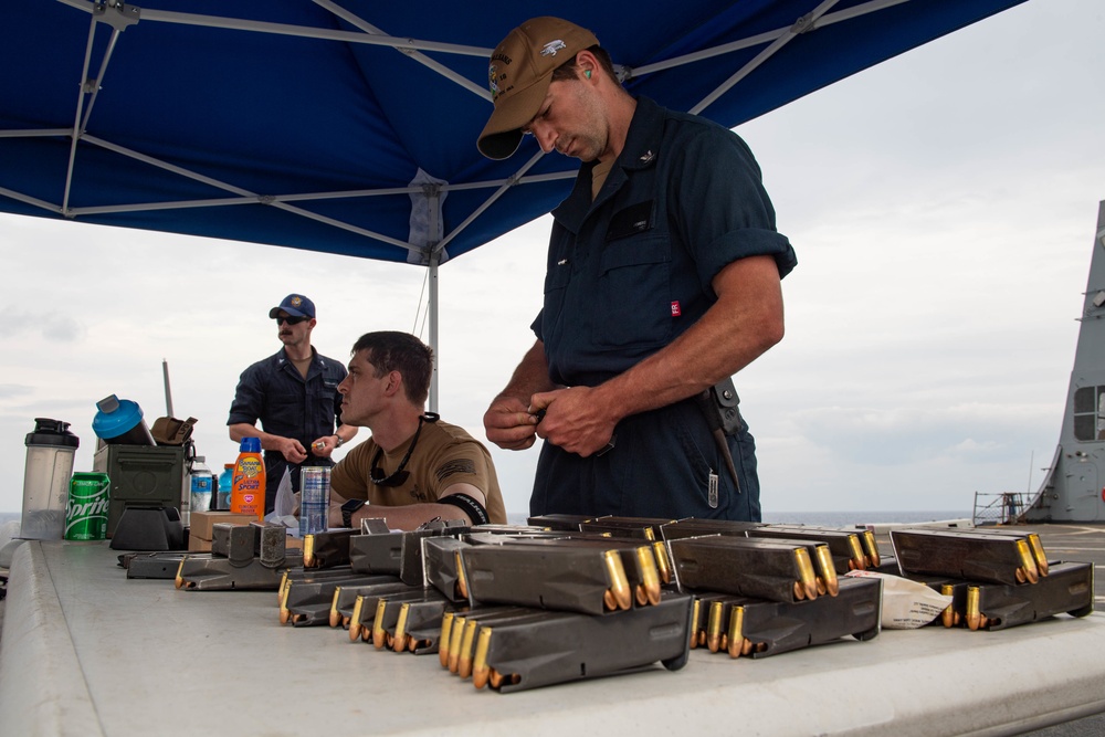 USS New Orleans Qualifying Gun Shoot Underway