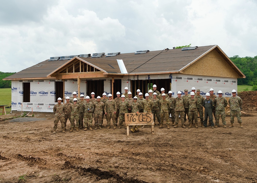 Alaska Air Guardsmen build homes for Cherokee veterans as part of training