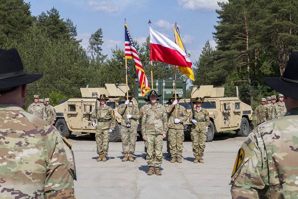 1st Squadron, 7th Cavalry conducts change of command ceremony in Poland