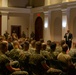 Rob Jones shares his story with Marine Barracks personnel