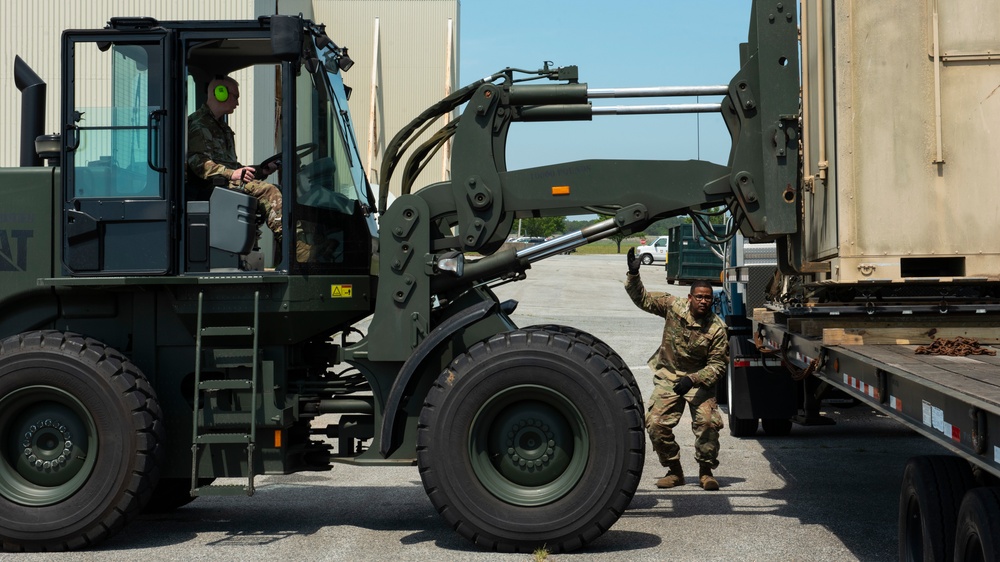 102nd Logistics Readiness Flight loads cargo