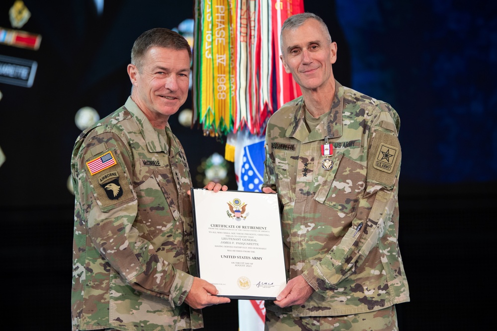 Lt. Gen. James F. Pasquarette Retirement Ceremony