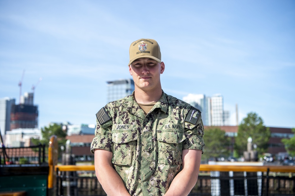 Seaman William Jones earned his basic interpretive historian qualification aboard USS Constitution