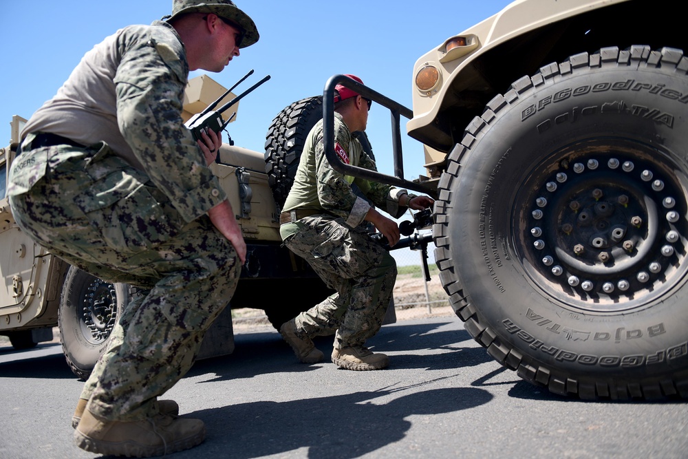 MSRON team practices convoy OPS ashore