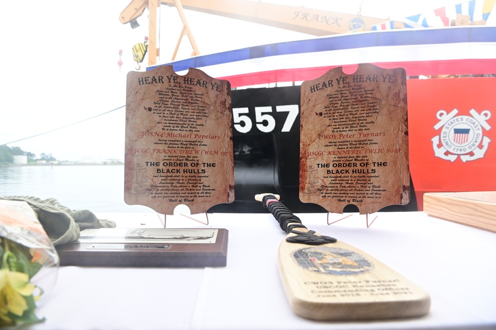 Coast Guard holds simultaneous change of command ceremonies for USCGC Frank Drew and USCGC Kennebec