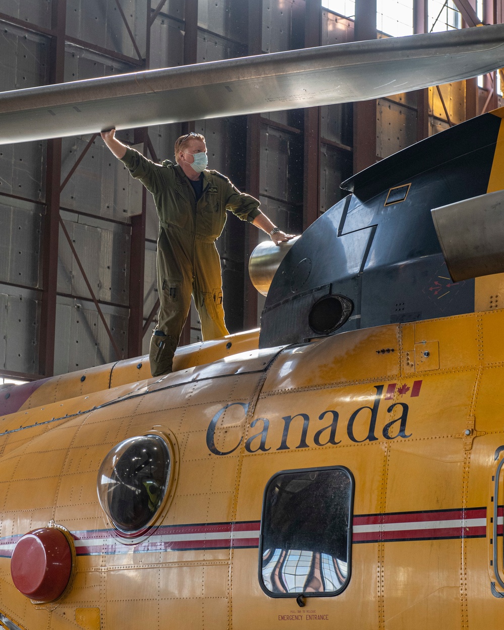 Flight engineer pre-flight inspection