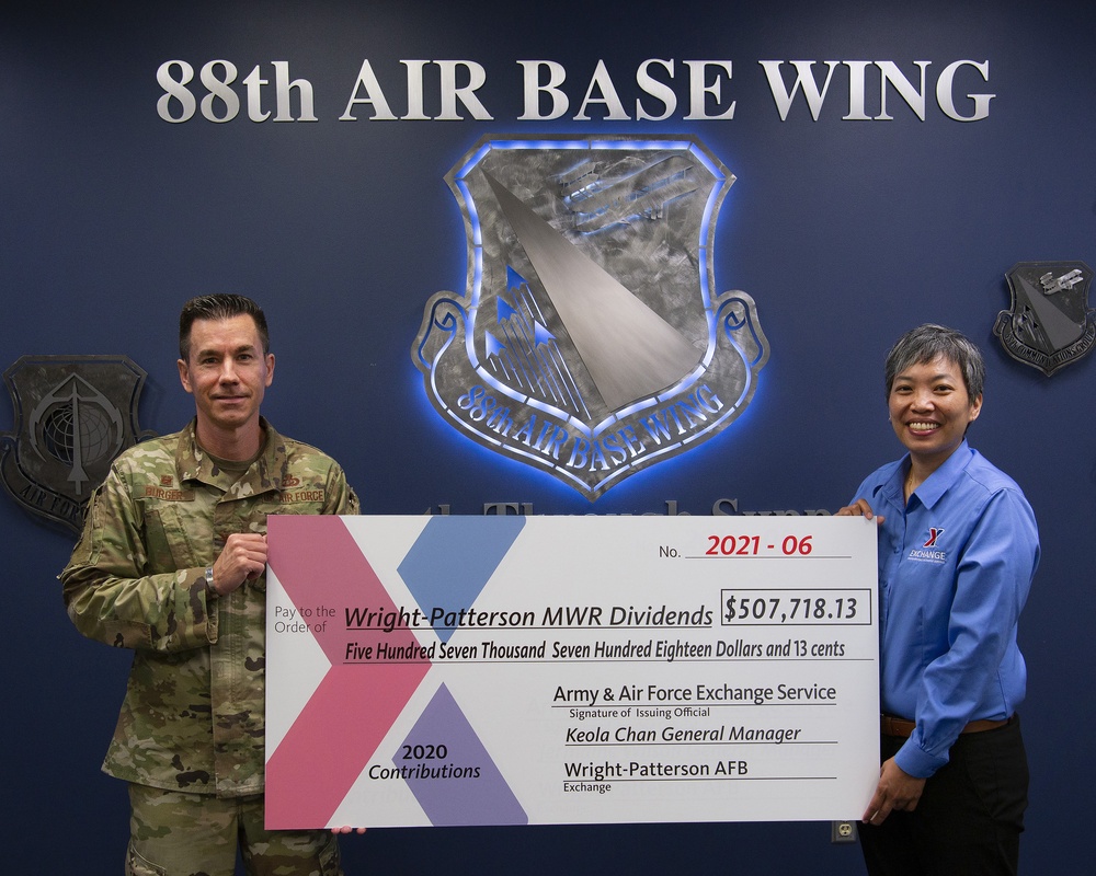 Exchange presents Wright-Patt a check