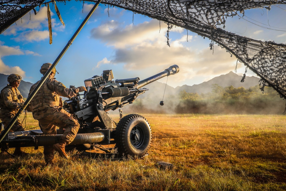 M119 Howitzer Live Fires Table VI - 3-7FA, 25th Infantry Division Artillery