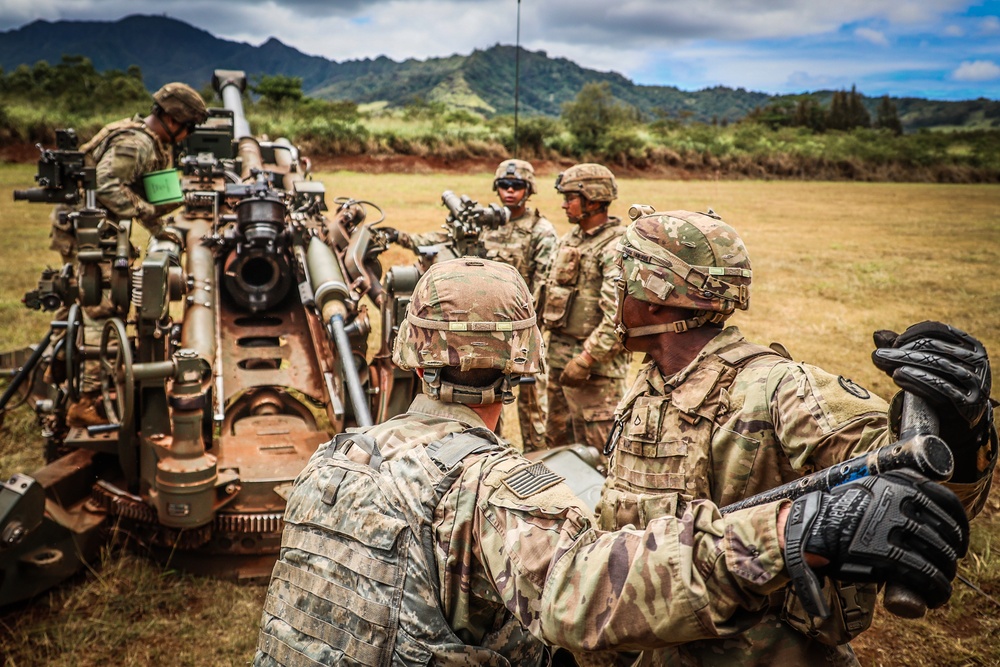 3-7 Field Artillery M777 Live Fires - 25th Infantry Division Artillery