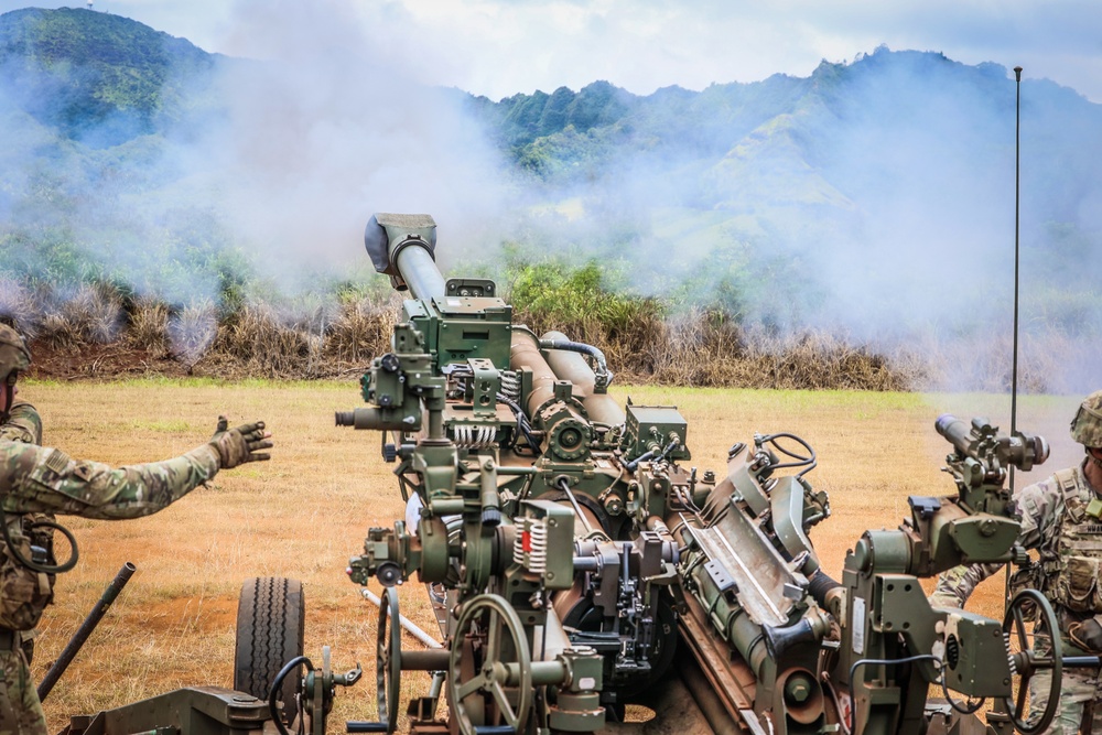 3-7 Field Artillery M777 Live Fires - 25th Infantry Division Artillery