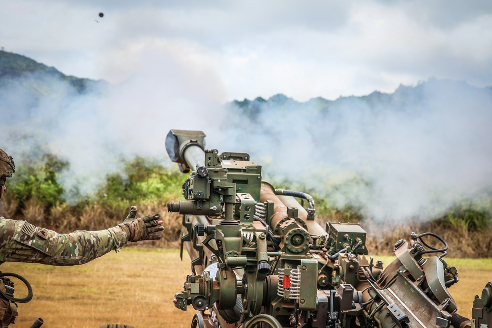 3-7 Field Artillery M777 Live Fires - 25th Infantry Division Artillery