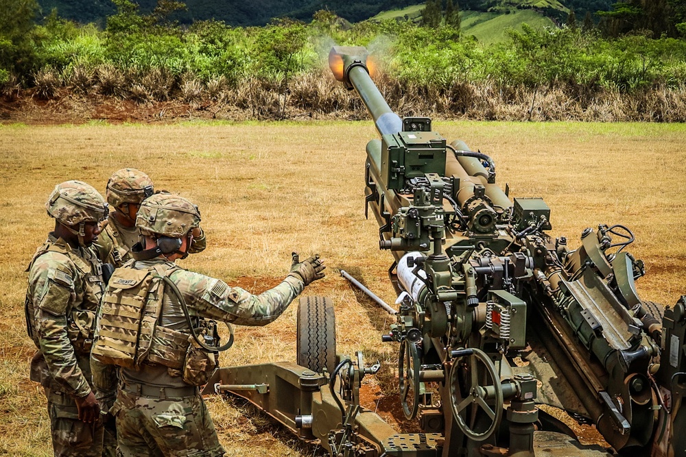 3-7 Field Artillery M777 Live Fires - 25th Infantry Division Artillery