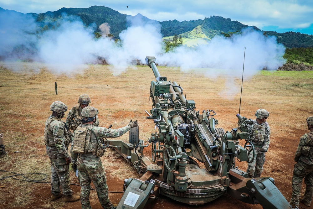 3-7 Field Artillery M777 Live Fires - 25th Infantry Division Artillery