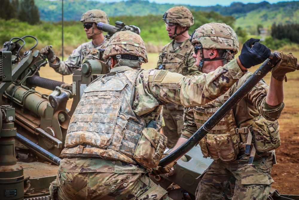 3-7 Field Artillery M777 Live Fires - 25th Infantry Division Artillery