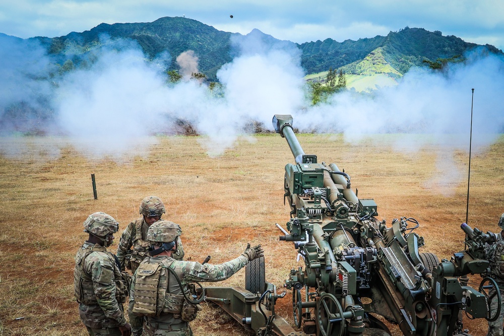 3-7 Field Artillery M777 Live Fires - 25th Infantry Division Artillery