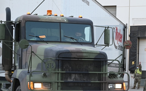 Arizona National Guard transports truckloads of food destined for food banks