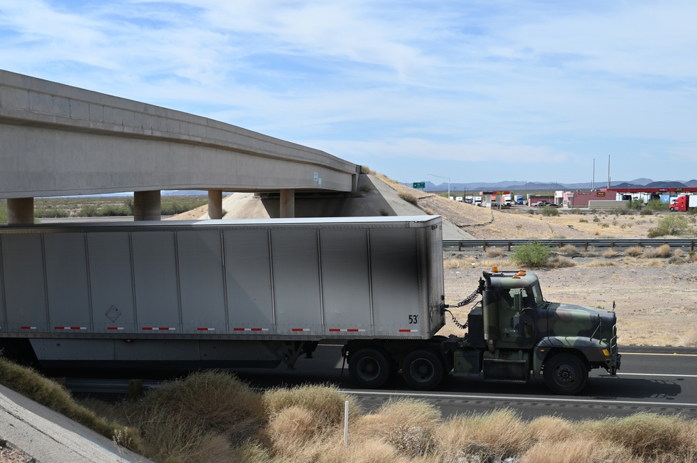 Arizona National Guard transports truckloads of food destined for food banks