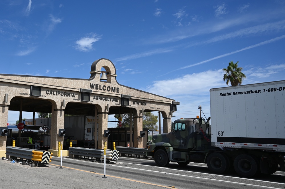 Arizona National Guard transports truckloads of food destined for food banks