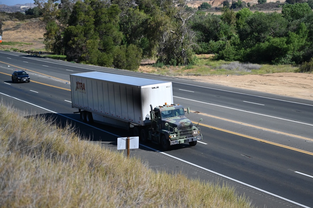 Arizona National Guard transports truckloads of food destined for food banks