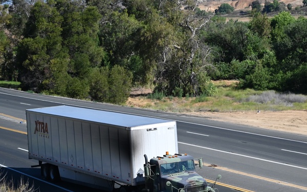 Arizona National Guard transports truckloads of food destined for food banks