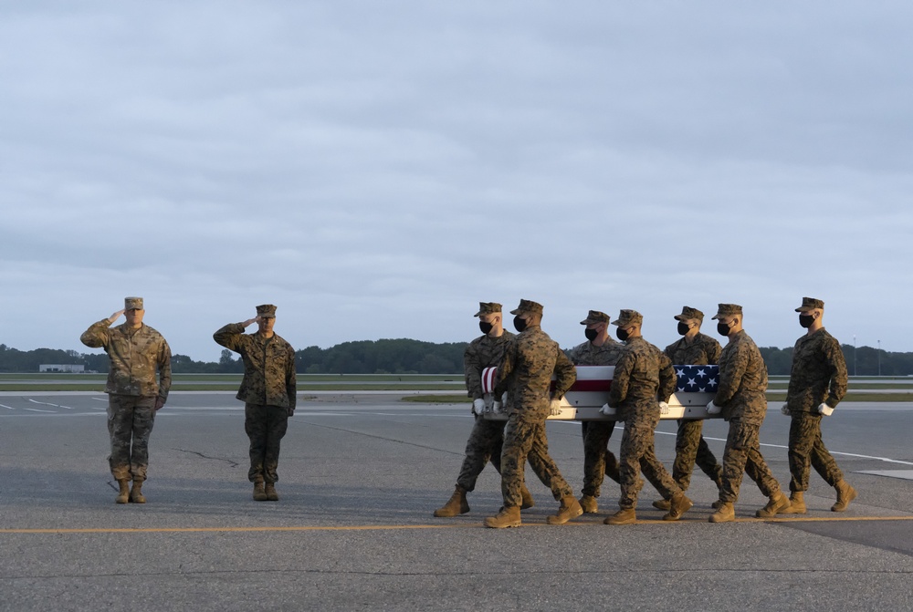 Marine Cpl. Brandon J. Alvarez honored in dignified transfer June 10