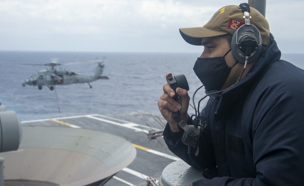 USS Harry S. Truman (CVN 75) transits the Atlantic Ocean.