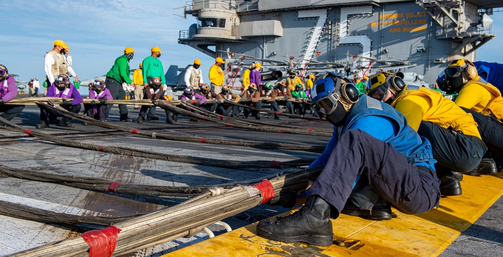 USS Harry S. Truman (CVN 75) transits the Atlantic Ocean.