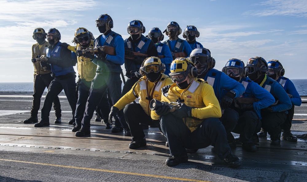 USS Harry S. Truman (CVN 75) transits the Atlantic Ocean.