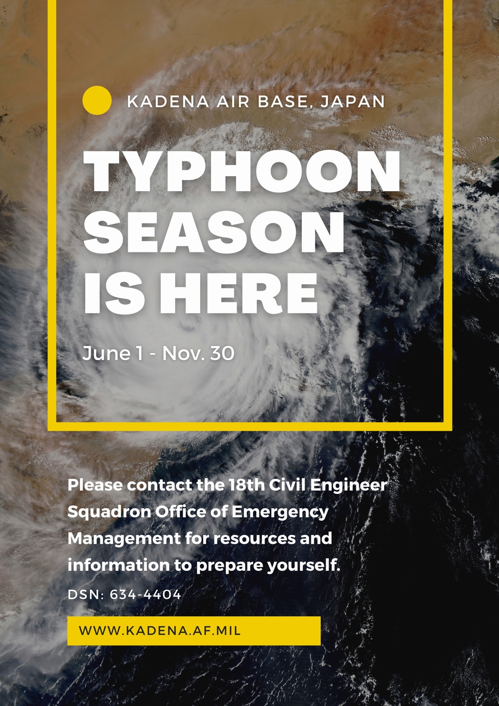 Prepare now: Emergency Management, typhoon season