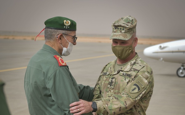 African Lion 2021- Gen. Cavoli Arrival Mahbes Airfield