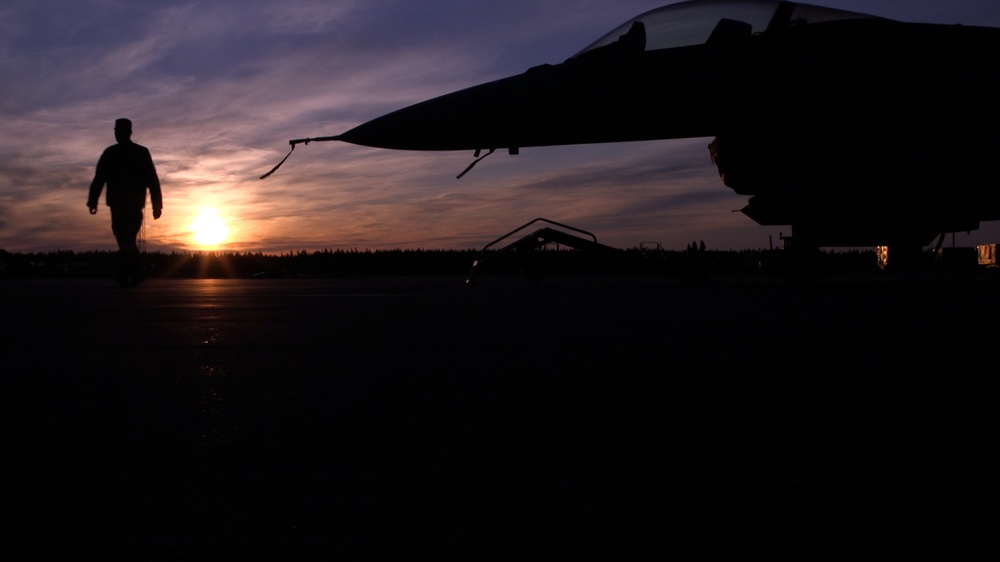 Sunrise at Kallax Air Base, Sweden