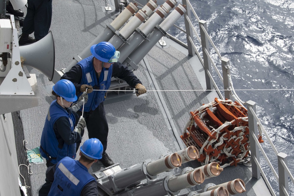 Replenishment at Sea Aboard USS Charleston (LCS 18) with USNS Pecos (T-AO 197)