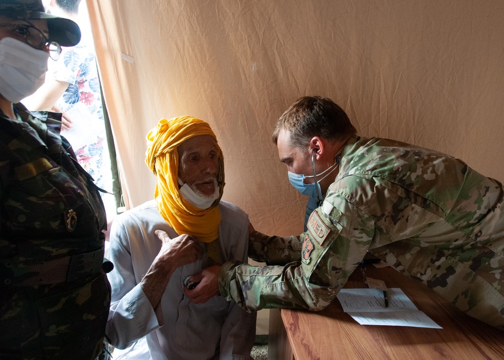 African Lion 2021 - U.S. Airmen provide medical care for African Lion 2021