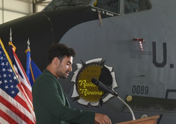 ‘Rosie’s Riveters’ nose art dedication immortalizes legacy of 100th BG pilot with 100th ARW