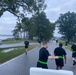 U.S. Army Soldiers conduct four mile run assessment