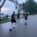 U.S. Army Soldiers conduct four mile run assessment