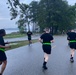 U.S. Army Soldiers conduct four mile run assessment