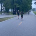 U.S. Army Soldiers conduct four mile run assessment