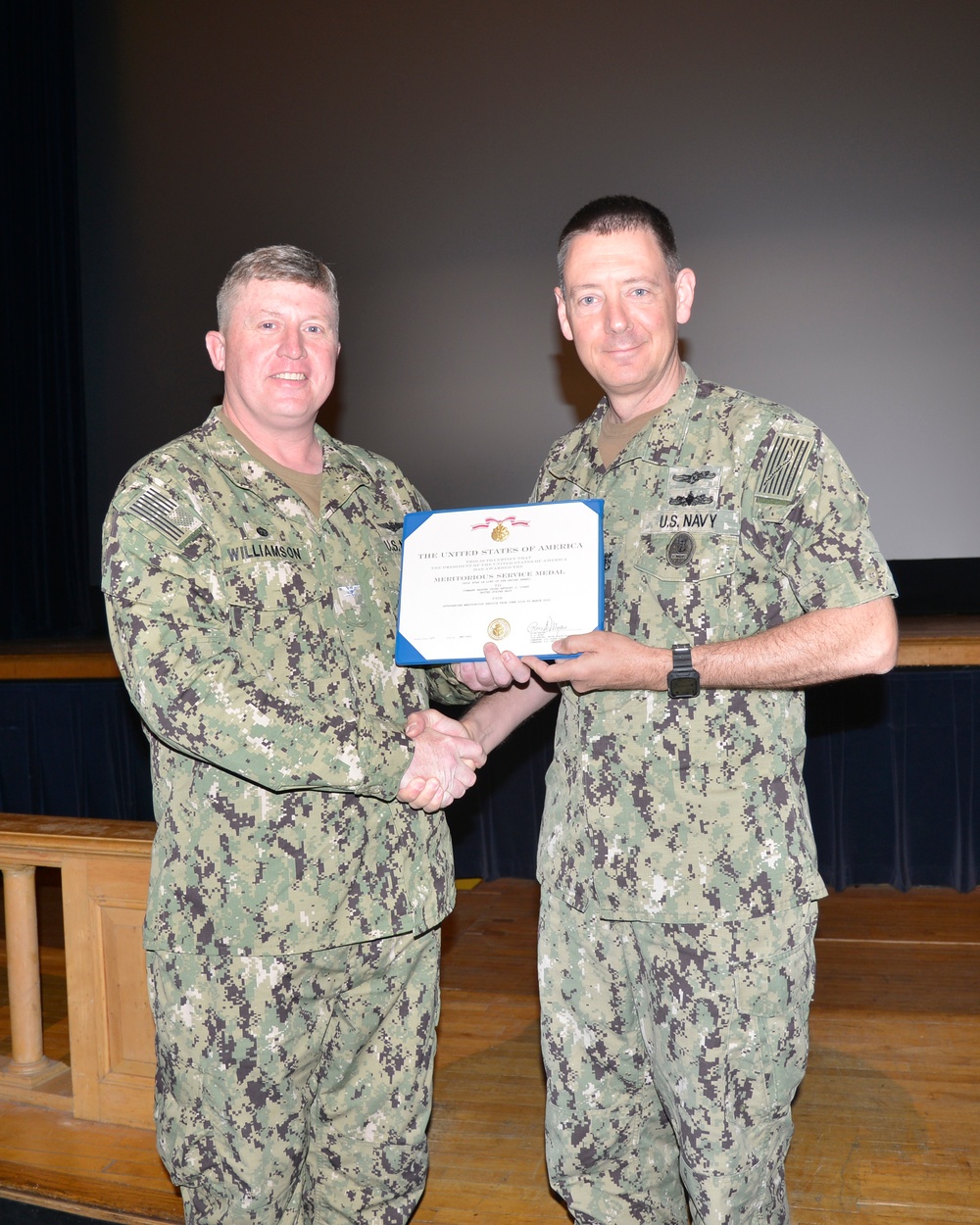 Command Master Chief receives Meritorious Service Medal