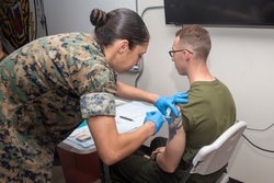 Marines with fighter attack squadron receive the COVID-19 vaccine [Image 2 of 11]