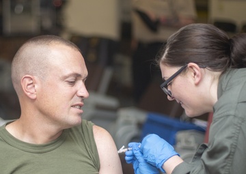 Marines with fighter attack squadron receive the COVID-19 vaccine