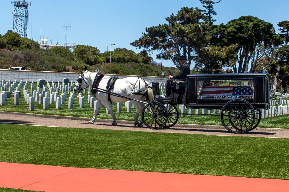 WWII Marine laid to rest at Fort Rosecrans National Cemetery