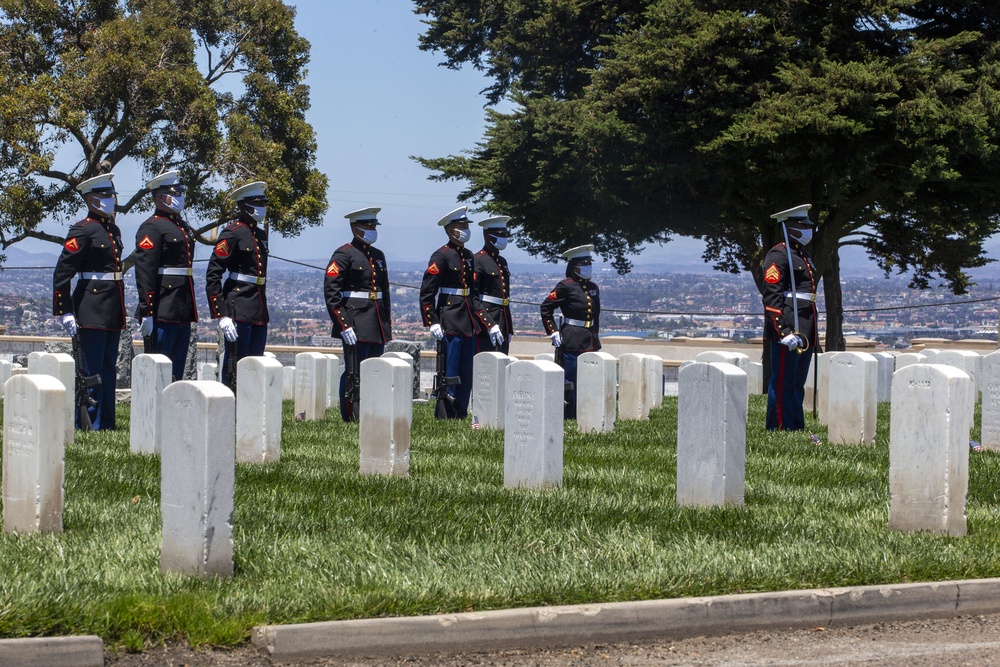 WWII Marine laid to rest at Fort Rosecrans National Cemetery