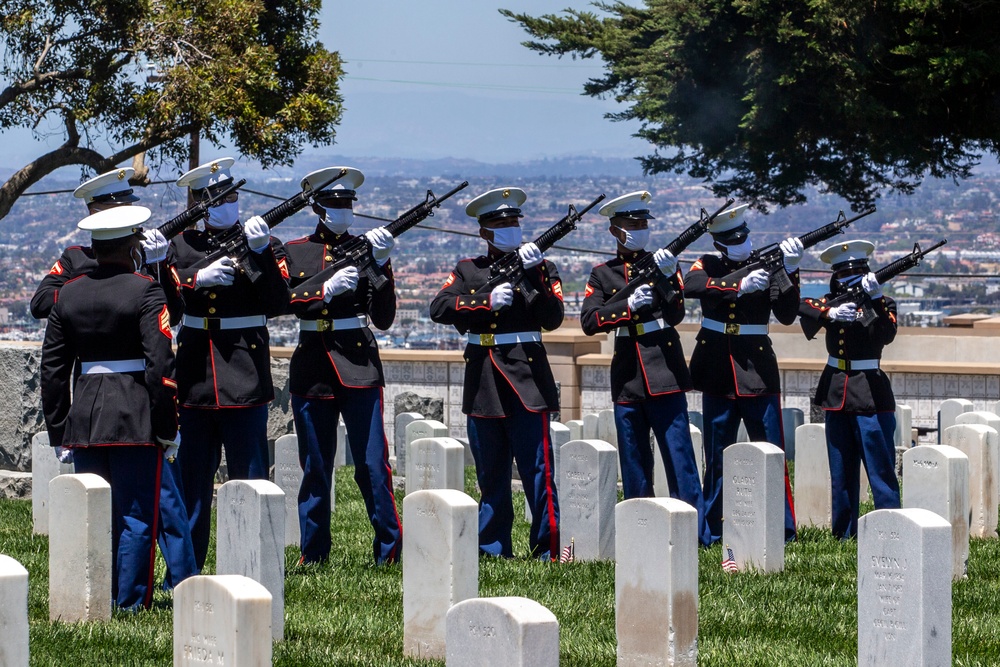 WWII Marine laid to rest at Fort Rosecrans National Cemetery