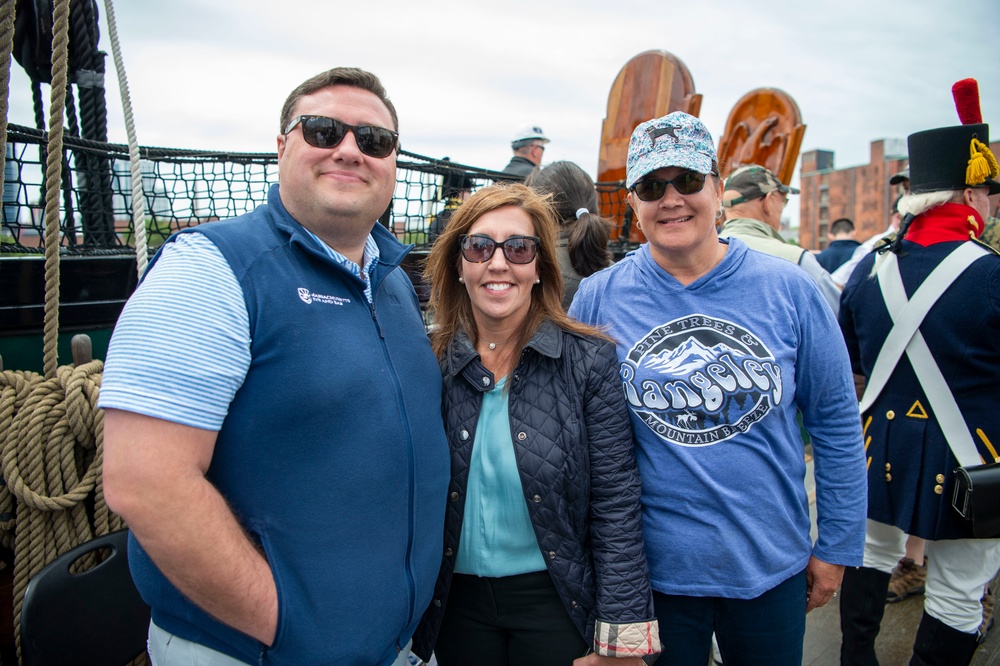 USS Constitution goes underway to celebrate healthcare workers and first responders