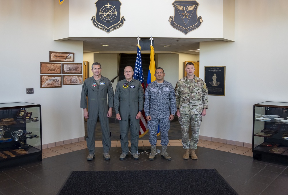 Colombian Air Force Commander visits 12th Air Force (Air Forces Southern)